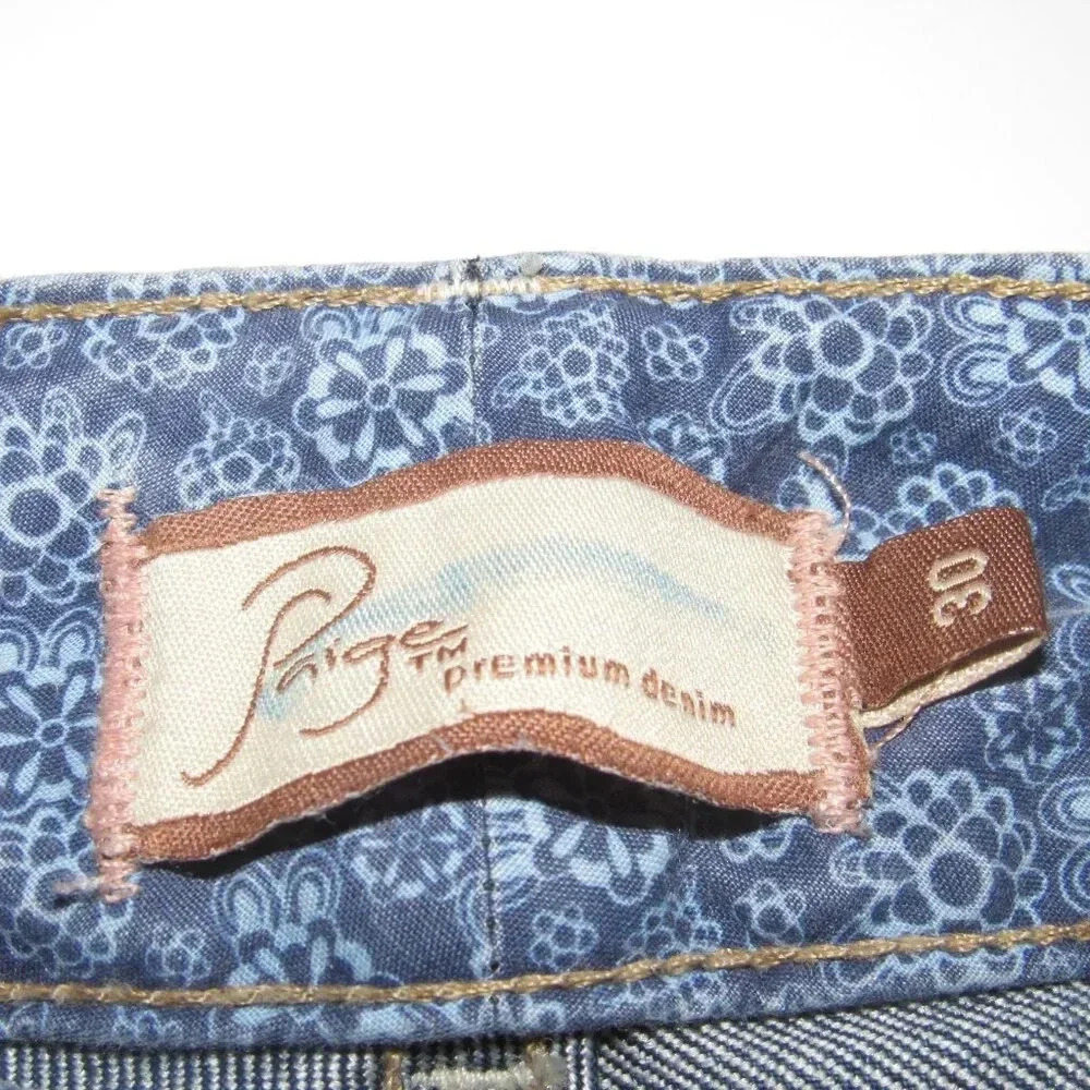PAIGE Hidden Hills Medium Wash Jeans Size 30 (inseam: 33") - Picture 6 of 7
